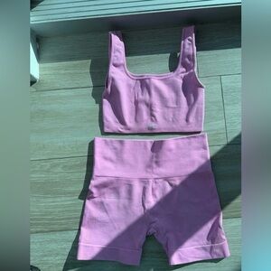 Set Active Sculptflex Hot Pink Sports Bra & Shorts